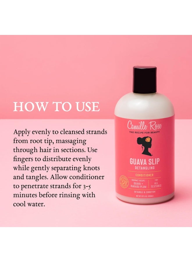 Camille Rose Guava Slip Detangling Conditioner, with Guava, Kakadu Plum and Soursop to Detangle, Condition and Revive, for All Hair Textures, 12 fl oz - Image 3